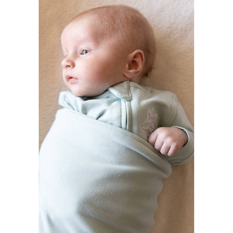 Butterfly 2-in-1 Swaddle and Transitional Sleep Sack - Green, 4 of 8
