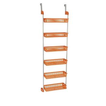 Household Essentials Over the Door Storage Rack Orange