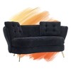 NicBex 64.2 Inch Loveseat,Modern Polyester Fiber Loveseat Sofa with Golden Metal Legs,Club 2-Seater Couch for Living Room,Apartment - 2 of 4