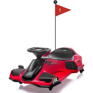 24V Kids Electric Drift Kart Toy with LED Lights, Music, USB Port, Speed up to 7.5MPH & Low Battery Alarm - 1 of 4