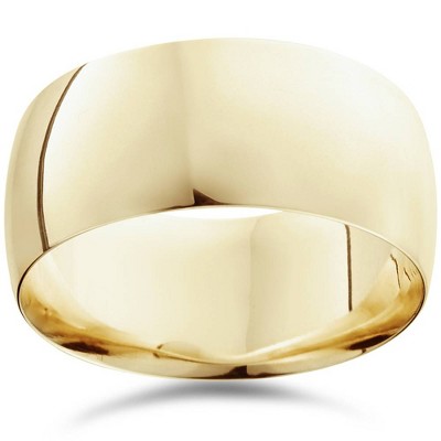 Pompeii3 10mm Comfort Fit 14K Yellow Gold Wedding Band Mens Ring
