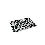 Allyson Johnson Neon Leopard Memory Foam Bath Mat Black/White - Deny Designs