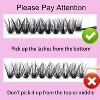 Cluster Lashes 240pcs 40D DIY Eyelash Extension D Curl Extensions 0.07 0.10 Black (40D-0.07D-9-16mm) - 2 of 4