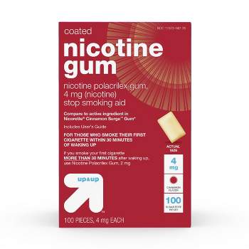 Coated Nicotine 4mg Gum Stop Smoking Aid - Cinnamon - up & up™
