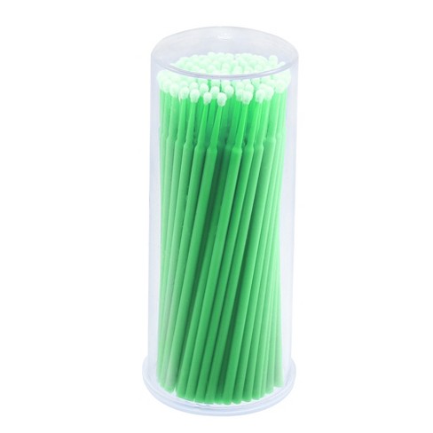Unique Bargains Not Reusable Micro Applicator Brush For Eyelash Extension  Lips Mascara Brushes Tool Set 100 Pcs Green : Target