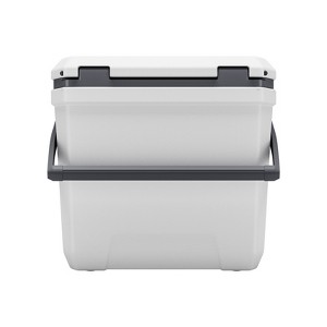 VEVOR Portable Cooler, 38 QT Hard Cooler with Ice Retention, Heavy-Duty Handles and Cup Holder, Lightweight Rigid Material Insulated, White - 1 of 4