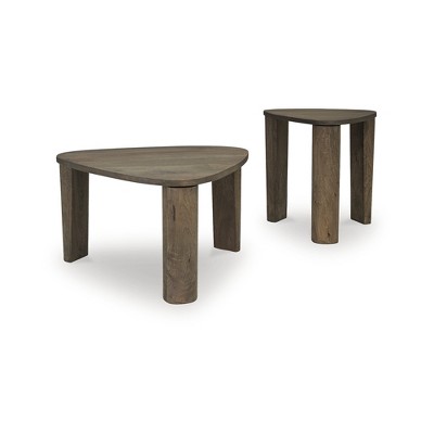 Signature Design by Ashley Reidport Accent Coffee Table (Set of 2), Grayish Brown