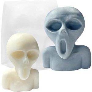 JDICTION Scream Ghost Halloween Resin Casting Silicone Mold – Ideal for DIY Aromatherapy Candles, Wax, Plaster, Polymer Clay Decor - 1 of 4