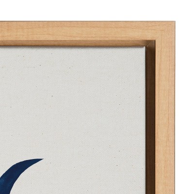 Natural Framed Moon Phases Canvas Print, 28" x 38"