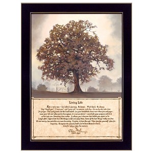 Trendy D¨¦cor 4U Living Life Framed Wall Art, Modern Home Decor Framed Print for Living Room, Bedroom & Farmhouse Wall Decoration by Bonnie Mohr - 1 of 4