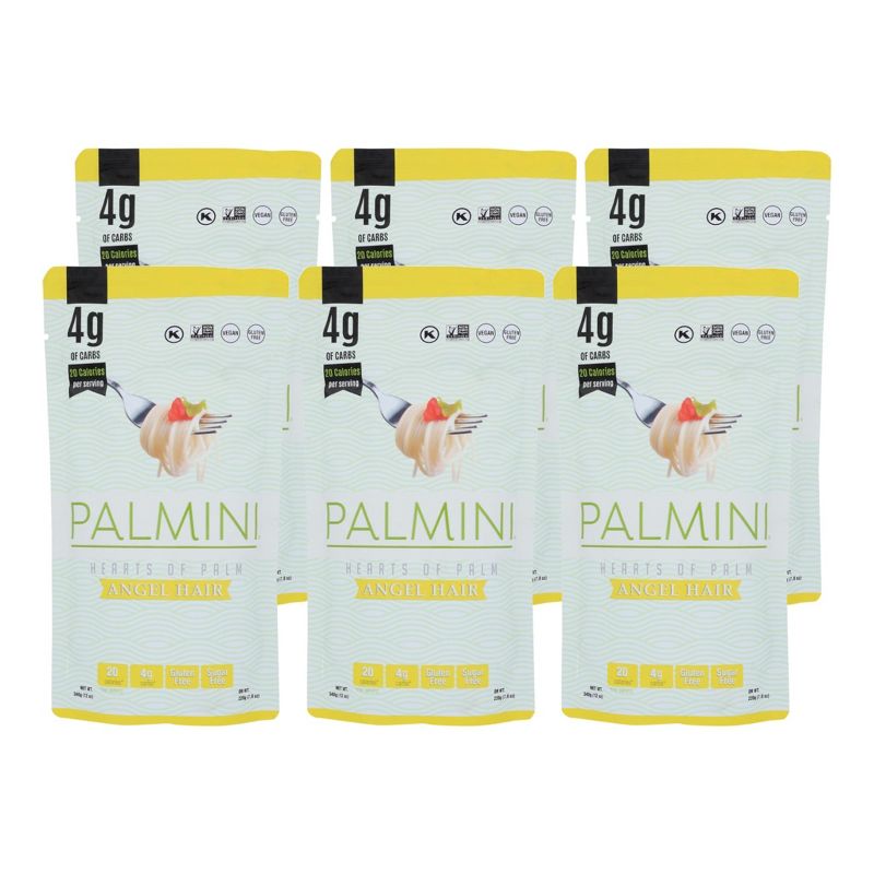 Palmini Hearts of Palm Angel Hair Pasta - Case of 6/12 oz, 1 of 7