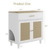 Cat Litter Box Enclosure, Hidden Litter Box Cabinet Furniture with with Drawer and Scratch Pad Doors, Indoor Wood Cat Kitty House Furniture - 2 of 4