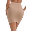 INSPIRE CHIC Women's Leggings Butt-Lifting Tummy Control High-Waisted Above Knee Tight Half Slip - 2 of 4