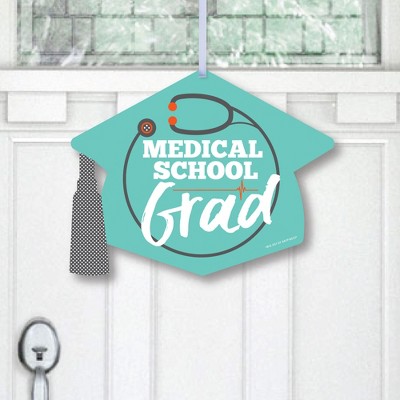 Big Dot of Happiness Medical School Grad - Hanging Porch Doctor Graduation Party Outdoor Decorations - Front Door Decor - 1 Piece Sign