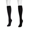 Muk Luks Women's 2 Pack Nylon Compression Socks - 2 of 3