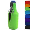 Neoprene Bottle Cooler Sleeves for 12oz Bottles with Bottle Opener- 12-Pack - Blank Design - Dual Sided Insulation Keeps Your Drinks Cool - 4 of 4