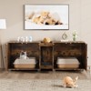 55" Hidden Cat Litter Furniture - Double Enclosure Cabinet with Odor Filter & Mat,Large Space-Saving for 2 Cats - 3 of 4