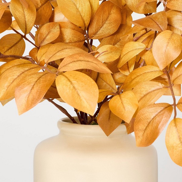 Arreglo de hoja de álamo grande 14" en jarrón de cerámica - Hearth & Hand™ with Magnolia 3