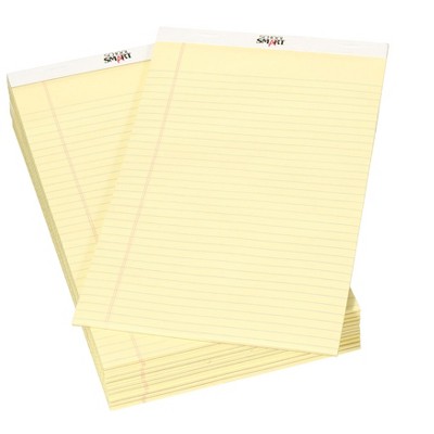 School Smart Legal Pads, 8-1/2 x 14 Inches, 50 Sheets Each, Canary, Pack of 12