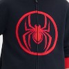 Boys' Marvel Miles Morales Character Hooded Sweatshirt - Black/Red - 2 of 4