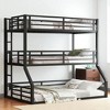 Twin Over Twin Over Full XL Metal Triple Bunk Bed with Guardrails and Ladder, Heavy-Duty Space-Saving Bed Frame ,kids bed - 2 of 4