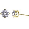 Guili Baby/Kids Sterling Silver Cubic Zirconia Earrings for a Sparkling Look - Colors: Red, Purple, Clear, Blue, Green, White, Yellow. - 3 of 3