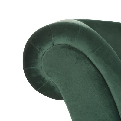 Emerald Green Velvet 63'' Transitional Stationary Sofa