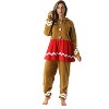 #followme Womens One Piece Christmas Themed Adult Bodysuit Microfleece Hoody Winter Pajamas - 3 of 4