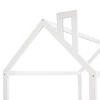 TopComfy Beds Twin Size Wood House Bed Frame with Fence Wood Construction Safety Fence Versatile for Kids Bedroom, White, 80.12"*14.17"*6.69" - 4 of 4