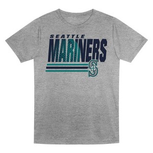MLB Seattle Mariners Boys' Gray Poly T-Shirt - 1 of 1