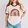 Simply Sage Market Women's Boho Most Wonderful Time Rainbow Short Sleeve Ringer Tee - 2 of 4