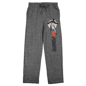 Superman Movie 2025 Mr. Terrific on grey heather Adult Sleep Pant - 1 of 4
