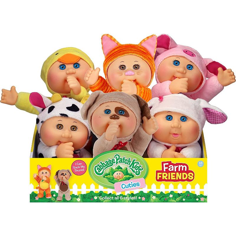 Jazwares Cabbage Patch Kids Cuties Collection  Petunia The Pig Baby Doll 9", 2 of 3