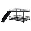 TIRAMISUBEST Twin over Twin/Full over Full Size Bunk Bed with Slide and Guardrails, Metal Bunk Bedframe with Door and Ladder for Kids Bedroom - 4 of 4