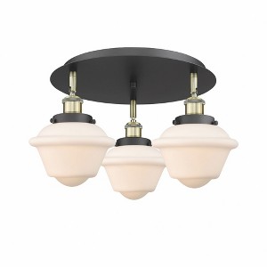 Oxford - 3 Light Flush Mount In Art Deco Style-8 Inches Tall and 18.25 Inches Wide - 1 of 1