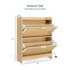 Shoe Cabinet Narrow Fluted with Air -Purifier Shoe Storage Cabinet with 2 Flip Drawer Adjustable or Removable Hidden Shoe Rack - 3 of 4