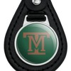 Montana Tech of the University of Montana Primary Logo Black Leather Keychain - 3 of 4
