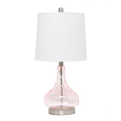 Pink Glass Lamp Target, Edward 27 In Rose Gold Glass Crystal Led Table Lamp
