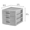 Sterilite Medium Weave 3 Drawer Storage Unit Versatile Organizer Plastic Container for Home Desktop, Countertops, and Closets - 3 of 4