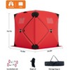 L178*W178*H200cm Pop Up Ice Fishing Tent, Insulated Windproof Portable Hub-Style Shelter Shanty for Winter, Warm Ice Fishing Shelter,for 1-8 Person - 3 of 4