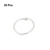 Unique Bargains Office Metal Hinge Locking Looseleaf Book Binder Ring 0.8" Dia Silver Tone 20 Pcs - 2 of 4