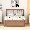 TiramisuBest Modern Design Wooden Twin Size Platform Bed Frame with Trundle for Walnut Color - Walnut Rubber Design - 3 of 4