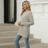 Coolmee Womens Long Sleeve Shirts Fall Ribbed Side Slit Tunic Tops Casual Loose Fit Sweaters Tees - 4 of 4