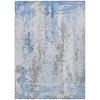 HomeRoots 9' X 12' Sky Blue And Ivory Abstract Washable Indoor Outdoor Area Rug - 4 of 4