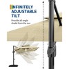 10ftx10ft Cantilever Patio Umbrella with Base - 4 of 4