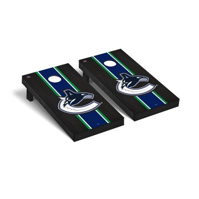 NHL Vancouver Canucks Premium Cornhole Board Onyx Stripe Version
