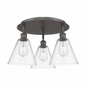 Berkshire - 3 Light Flush Mount In Industrial Style-10.5 Inches Tall and 19.75 Inches Wide - 1 of 1