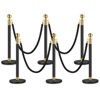 COZONY 2 Pcs Stanchion Post with 1 Pcs Black Velvet Ropes, Stainless Steel Crowd Control Barriers for Events, Elegant Queue Management System - 2 of 4