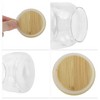 Unique Bargains Pot-Bellied Jar with Bamboo Lid & Spoon Decorative Jars Wood Color Clear 1 Set - 4 of 4