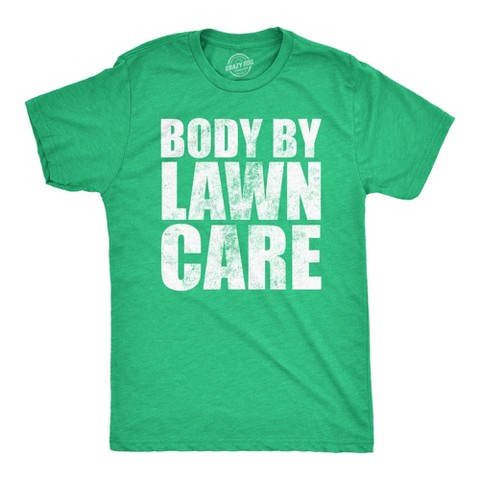 Мужские футболки Crazy Dog T-Shirts, Inc. Mens Funny T Shirts Body By Lawn Care Sarcastic Dad Bod Novelty Tee for Men - Crazy Dog Men's T Shirt Gift for Dad Green L